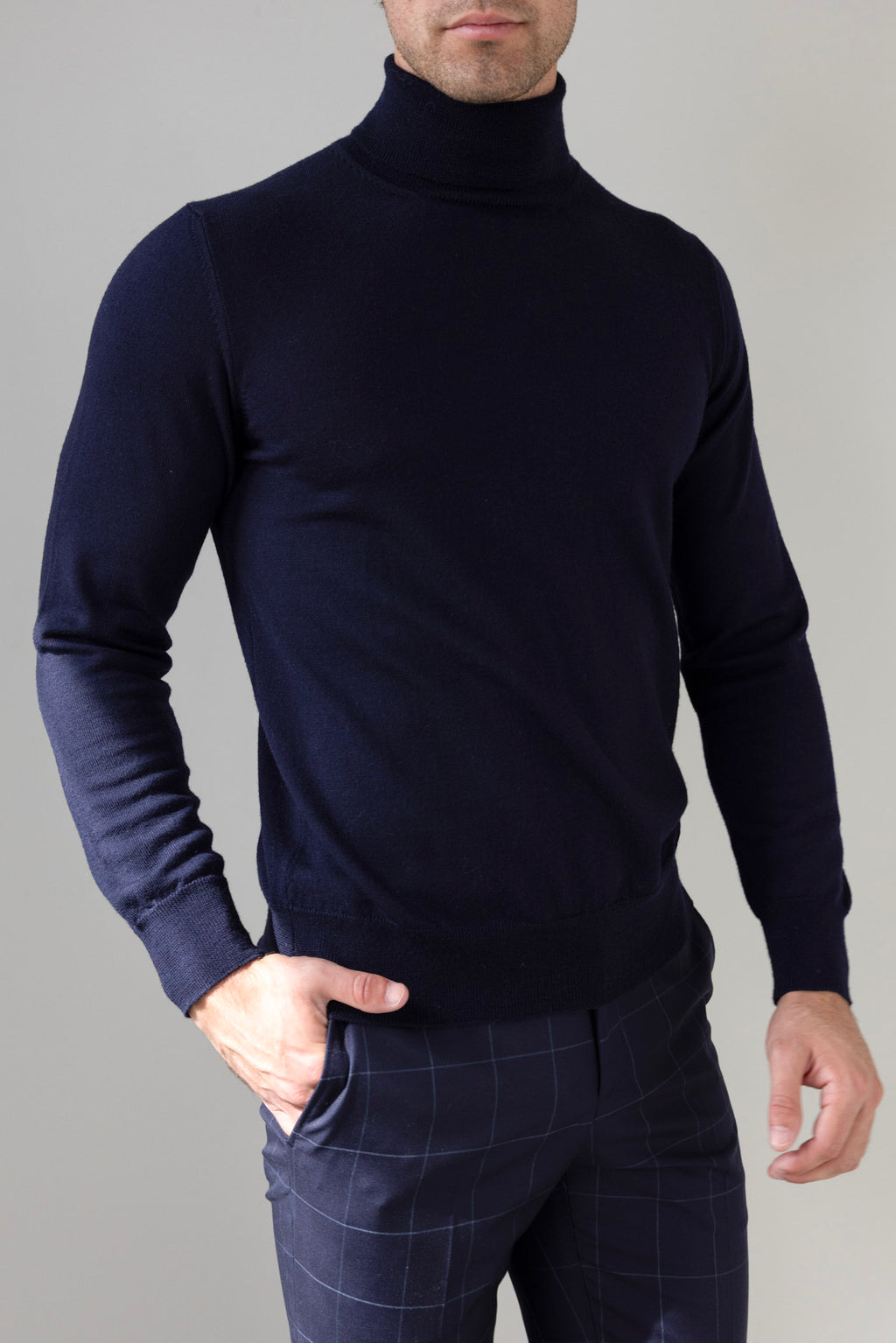 The Modena Turtleneck | Midnight Navy