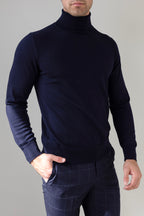 The Modena Turtleneck | Midnight Navy