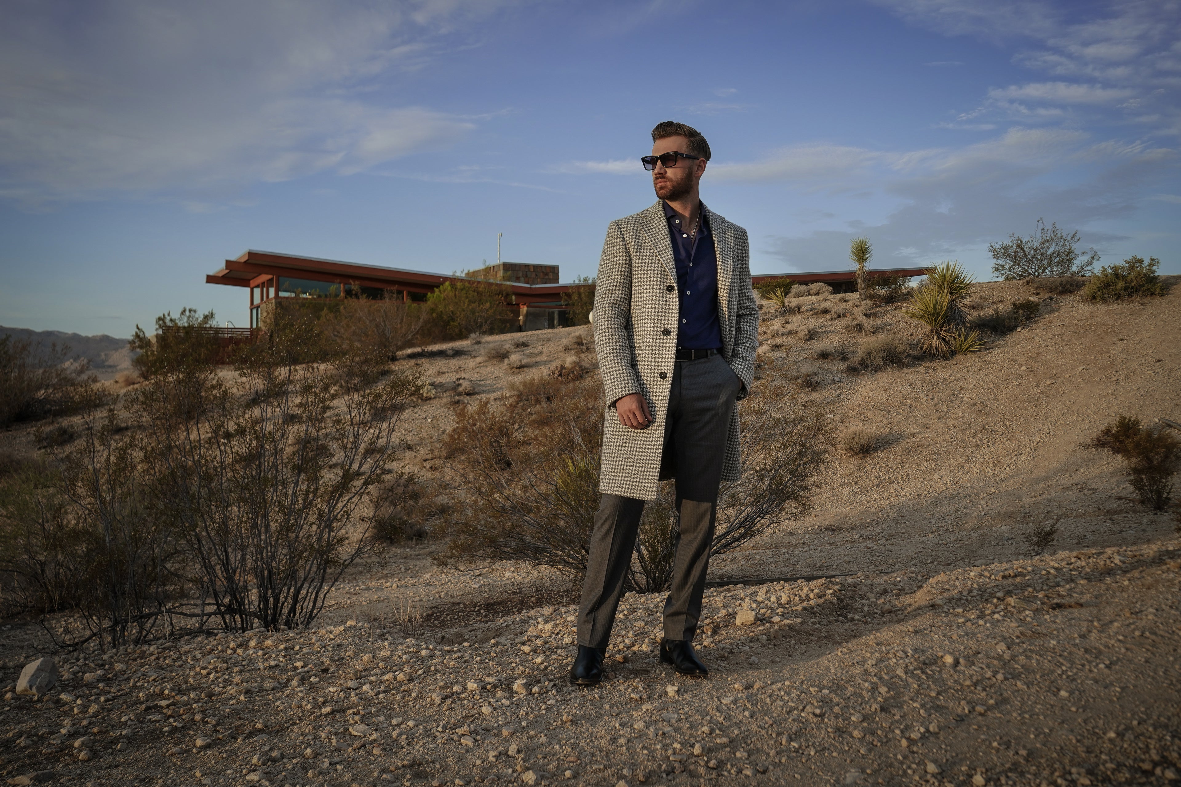 The Saviano | Ash-Ivory Houndstooth