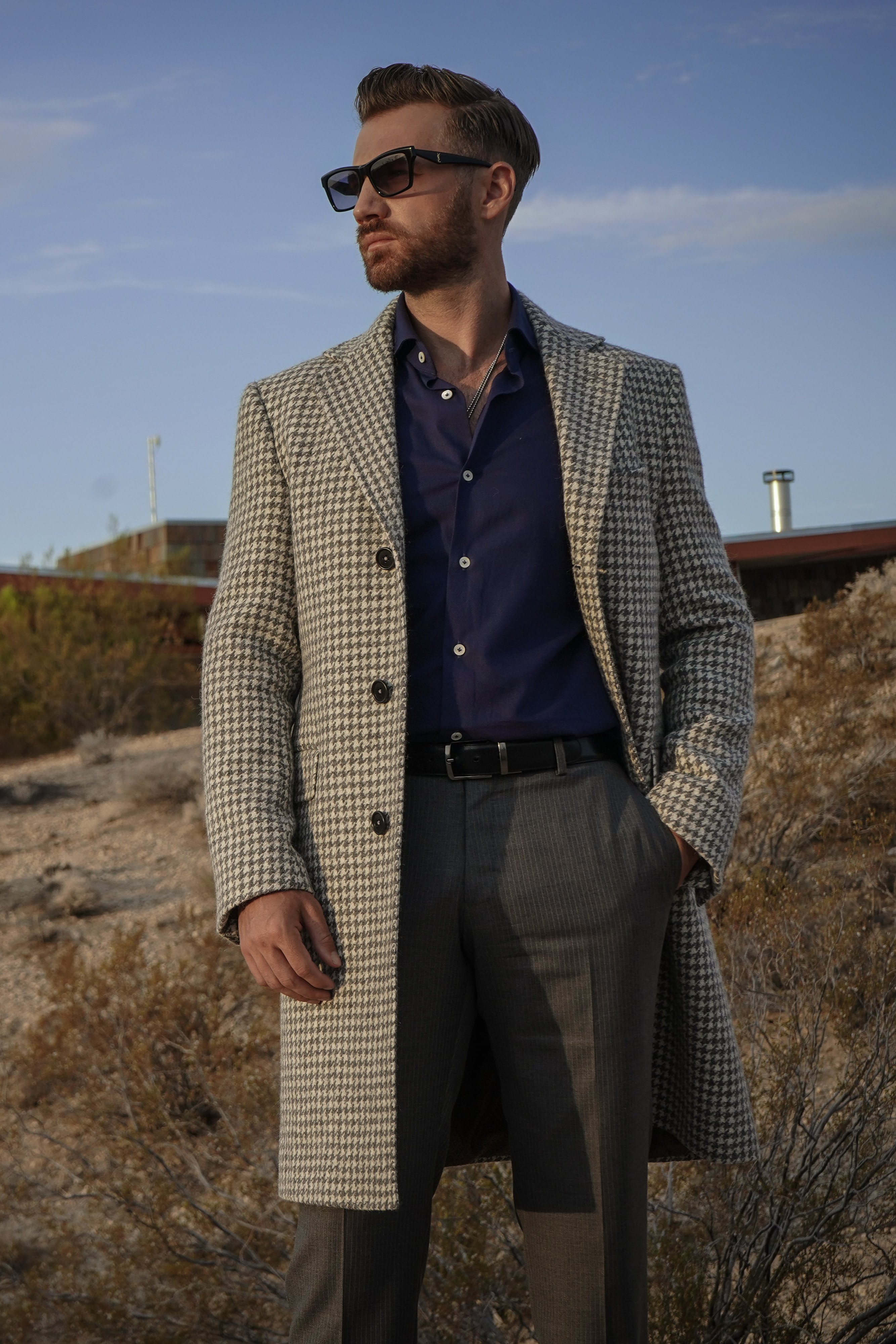 The Saviano | Ash-Ivory Houndstooth