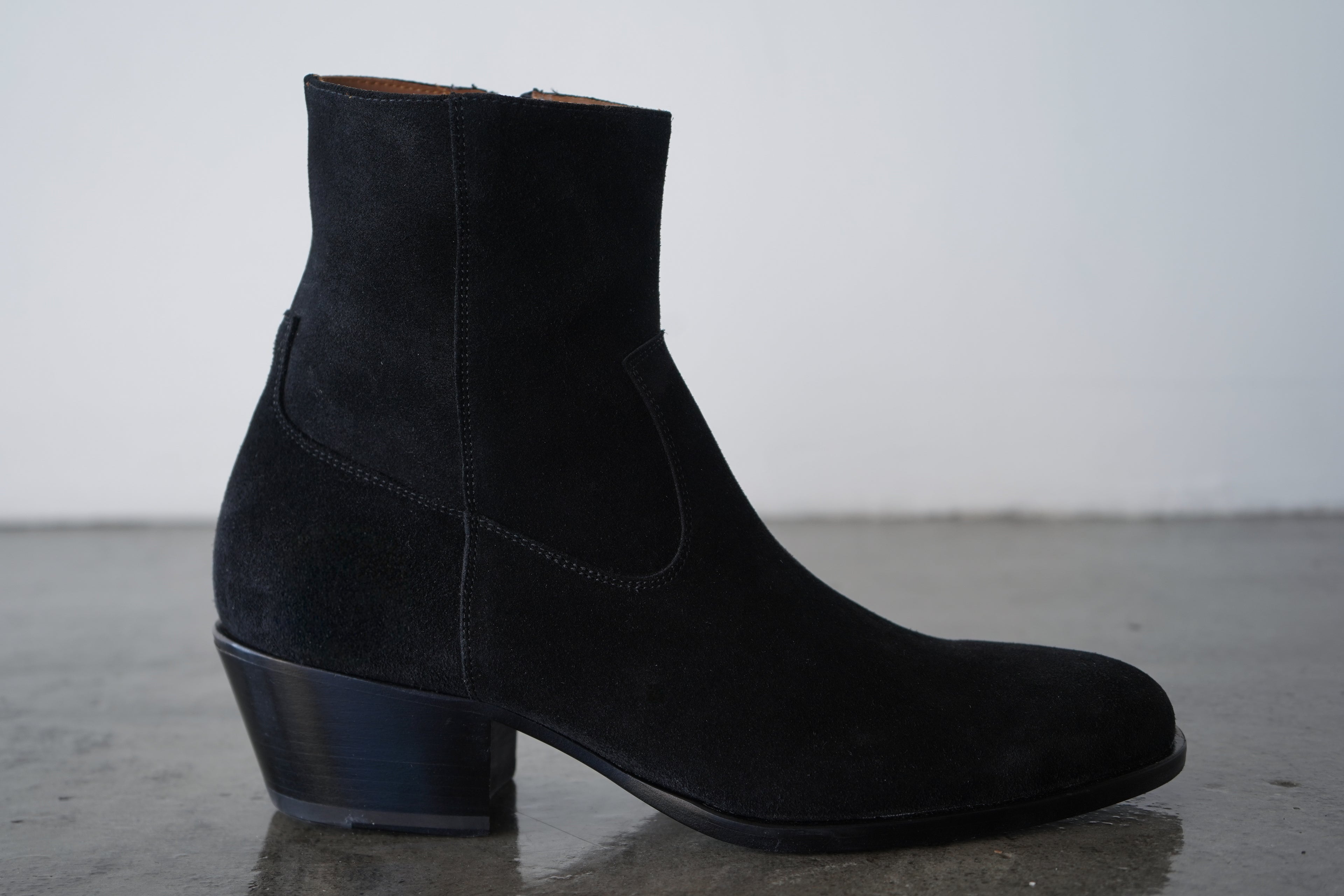 The Marlowe Boot | Black Calf Suede