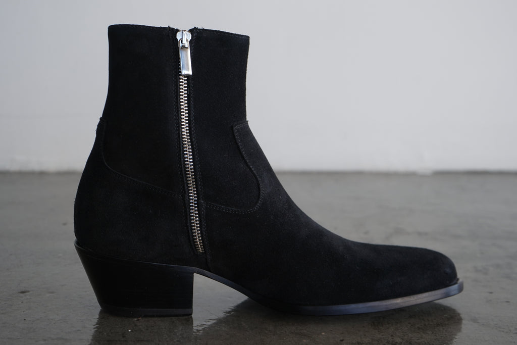 The Marlowe Boot | Black Calf Suede