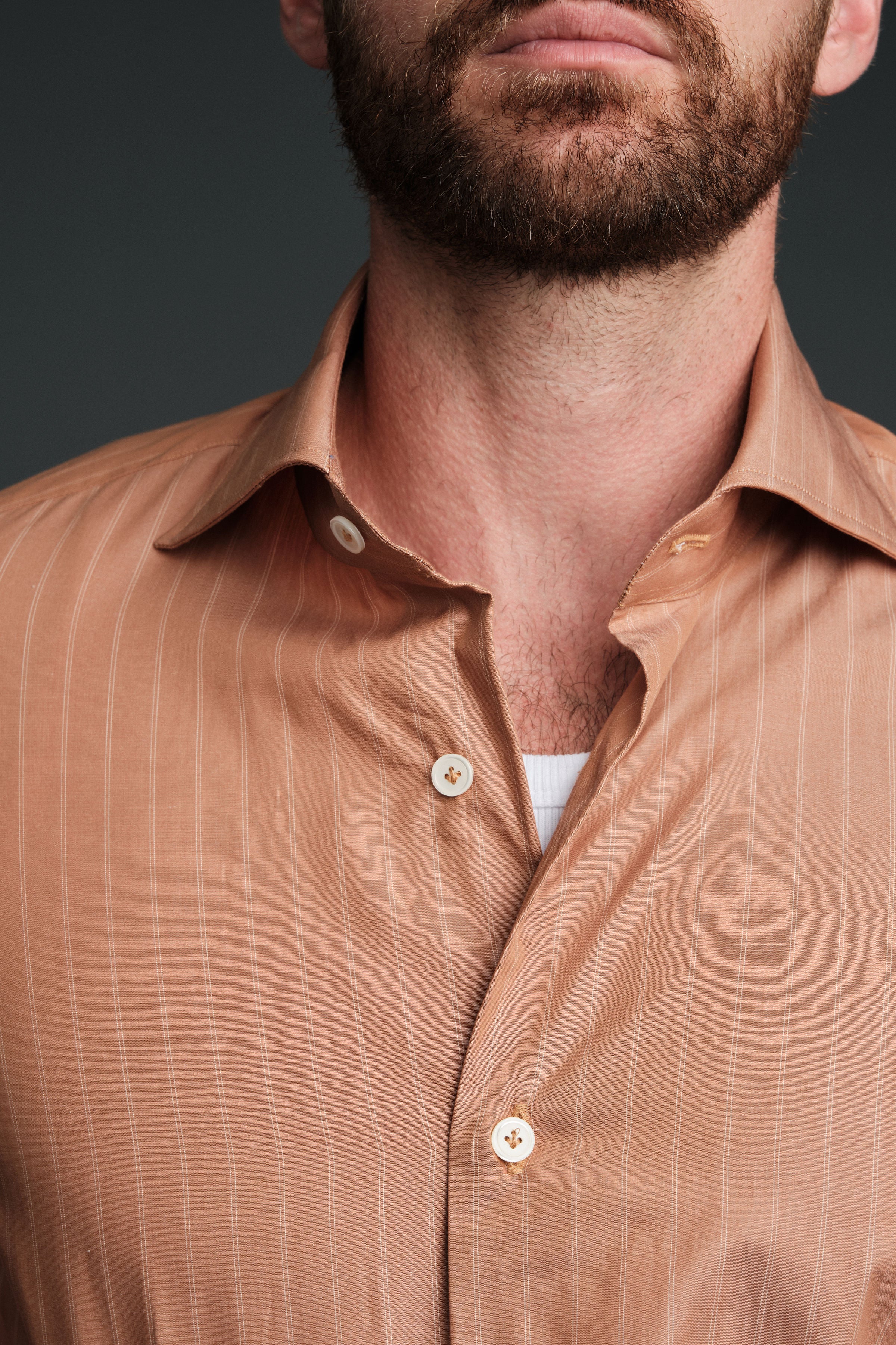 The Marino Shirt | Cognac Stripe