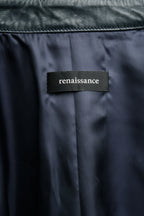 Navy blue fabric with 'renaissance' label