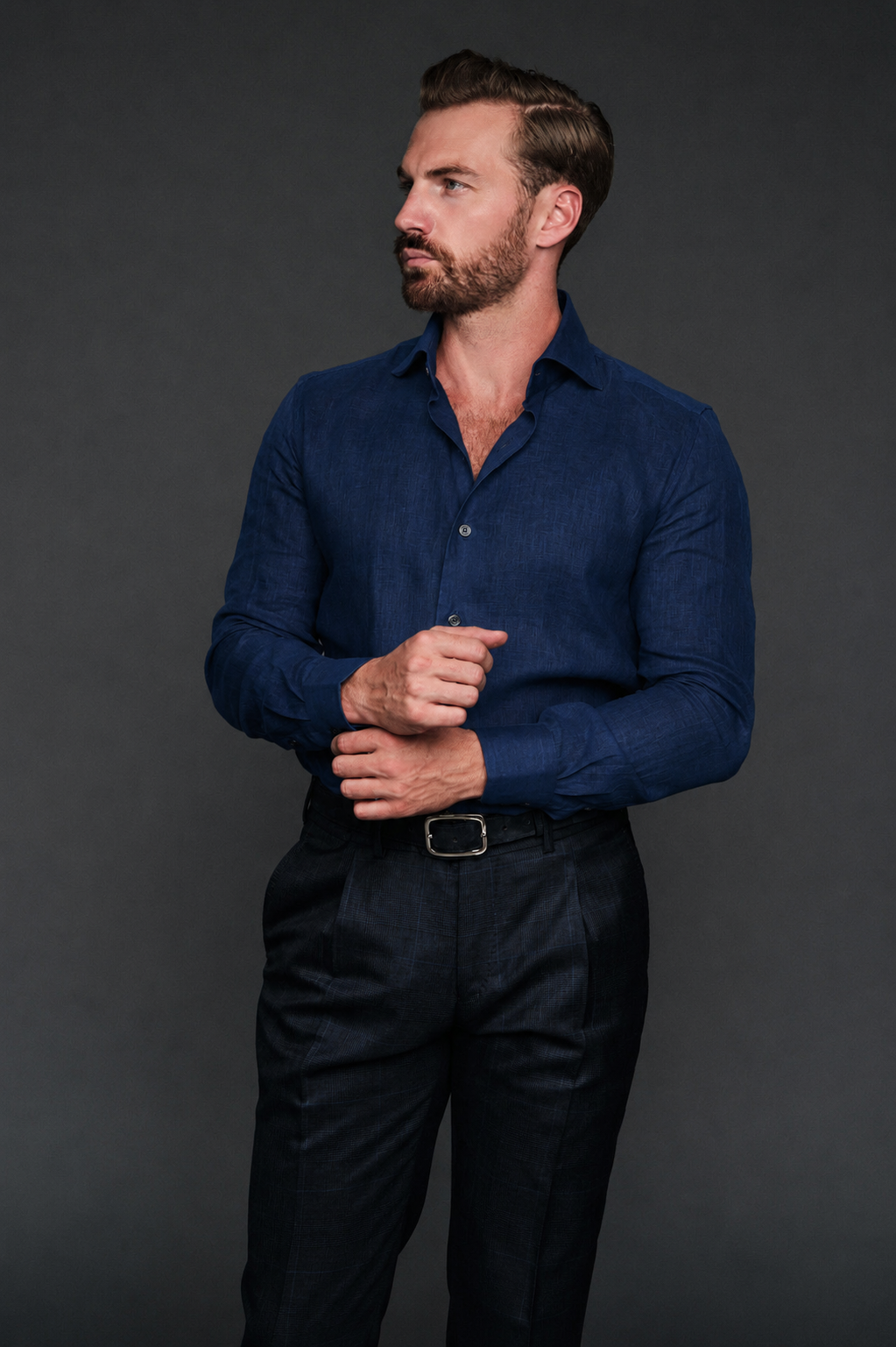 The Corso Linen Shirt | Midnight