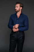 The Corso Linen Shirt | Midnight