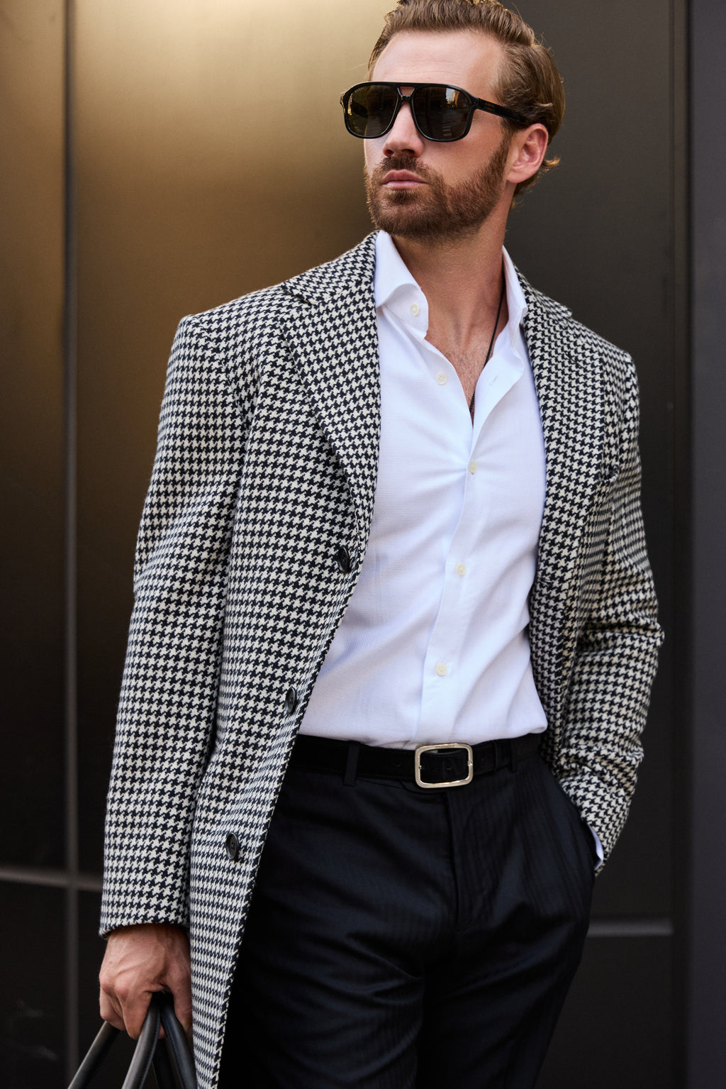 The Milano Brera Coat | Houndstooth